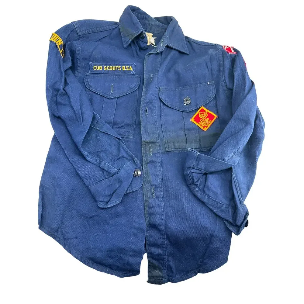 Vintage Boy Scouts BSA Uniform Lot Shirt Pants Hat Belt Scarf Youth Costume